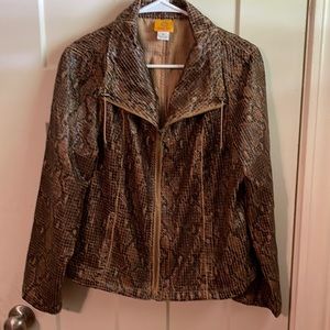 Ruby rd snake skin print jacket size xl